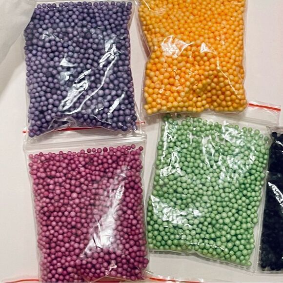 OPount Multi Styrofoam Clear Fishbowl Bead Colorful Add-Ins DIY Slime Craft Kit - Picture 4 of 14